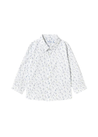 MAYORAL: BOYS L/S SAILBOAT SHIRT
