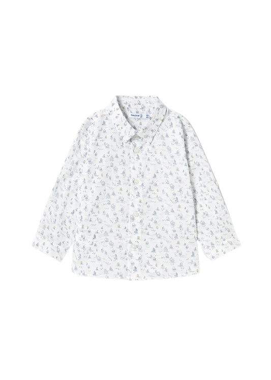 MAYORAL: BOYS L/S SAILBOAT SHIRT