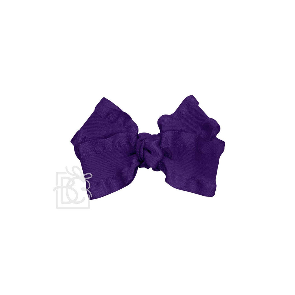 BEAUTIFUL CREATIONS: DOUBLE RUFFLE BOW ON CLIP