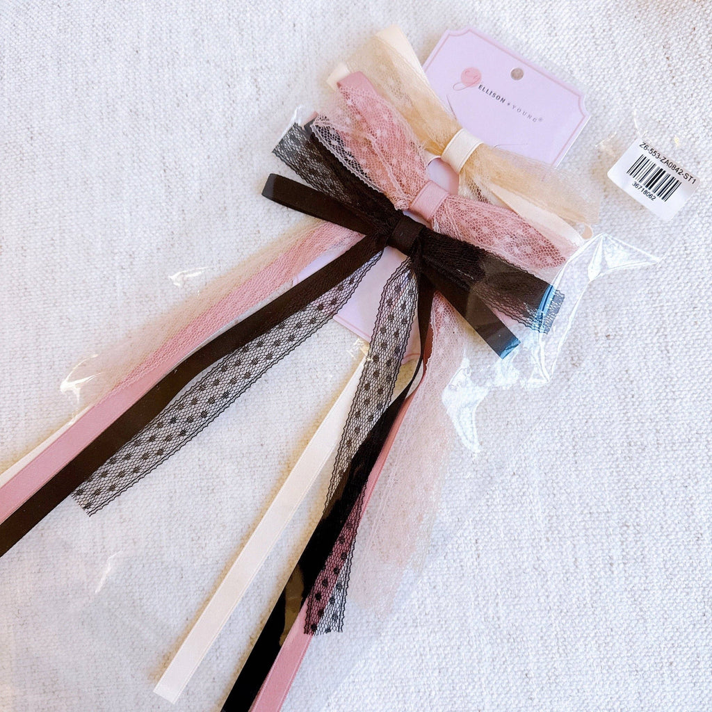 Ellison + Young : Slim Mix Lace Bow