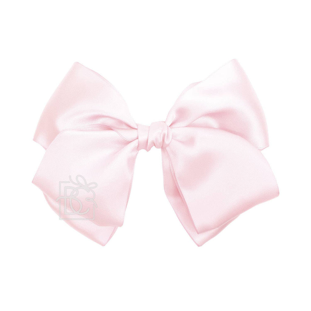 BEAUTIFUL CREATIONS: SATIN EUROPEAN BOW W/RUFFLED KNOT ON CLIP