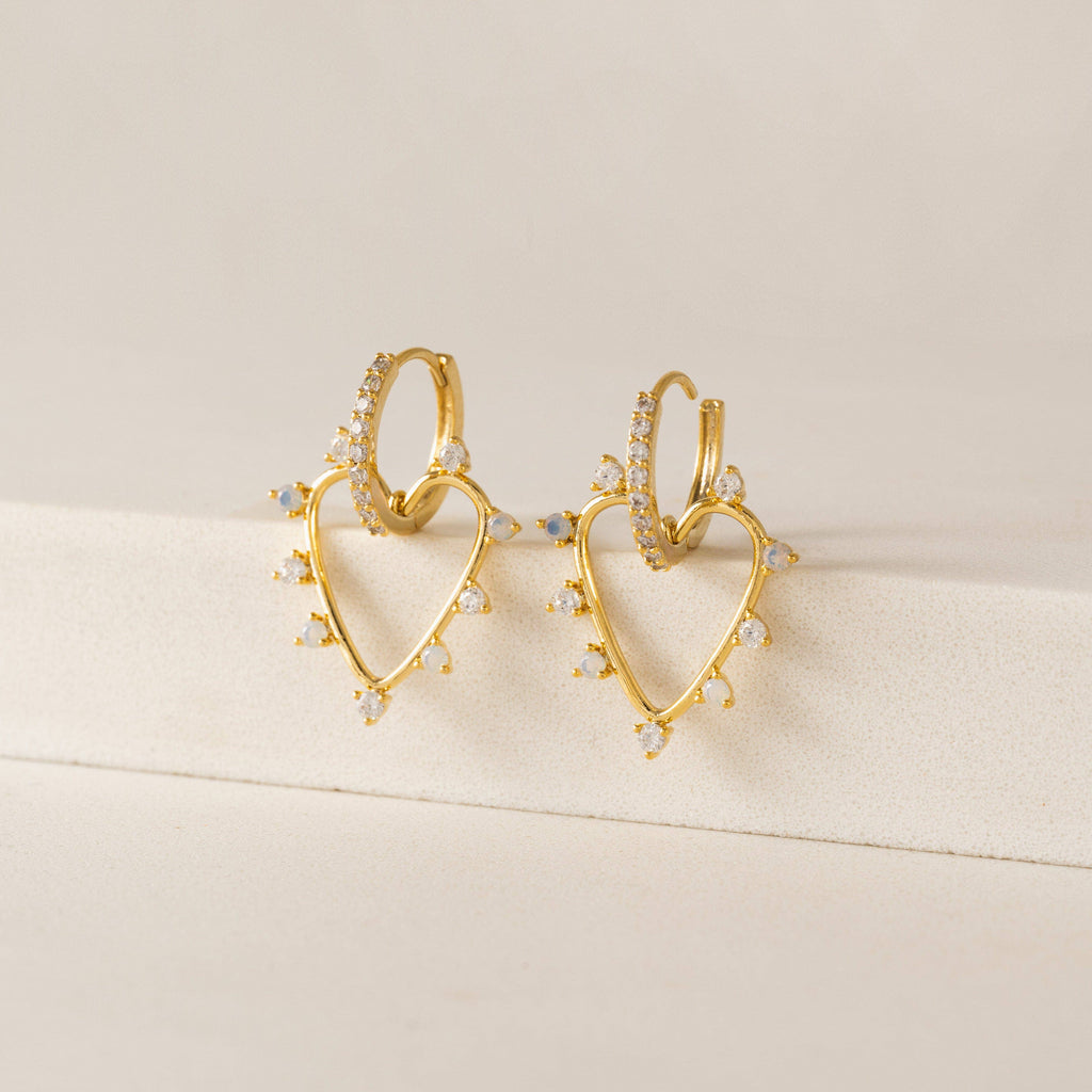 Chapel Heart Hoop Earrings