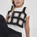 Mayoral: Black Crochet Top