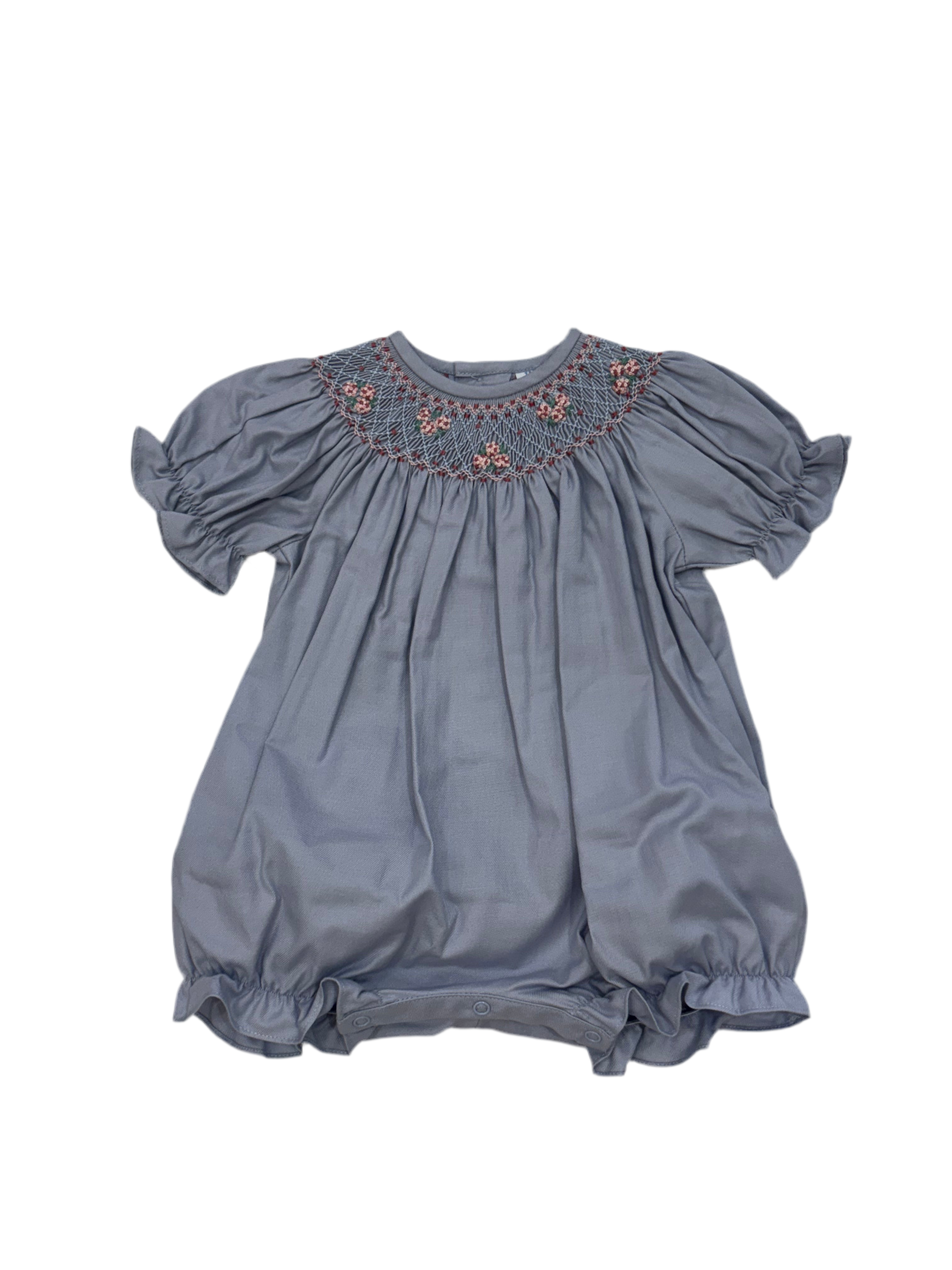 LULI AND ME: BLUE HYDRANGEA SMOCK BUBBLE