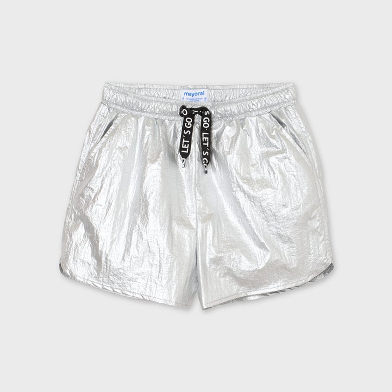 Mayoral: Silver Chrome Shorts