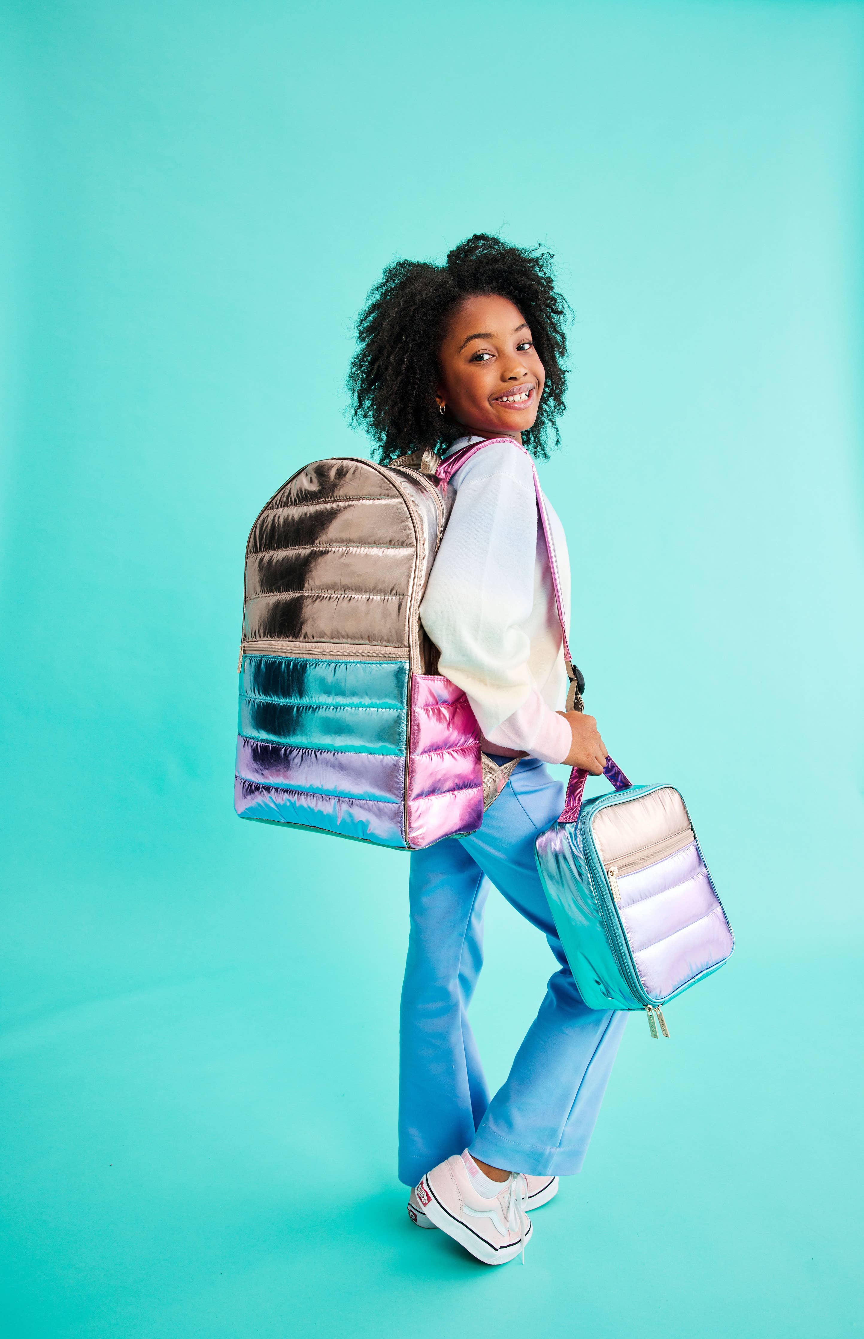 ISCREAM : ICY COLOR BOCK PUFFER LUNCH TOTE