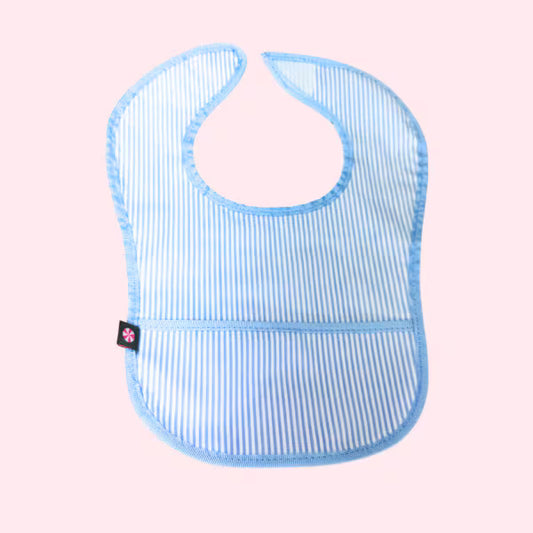 MINT: PREPPY STRIPE GLOSSY BIB