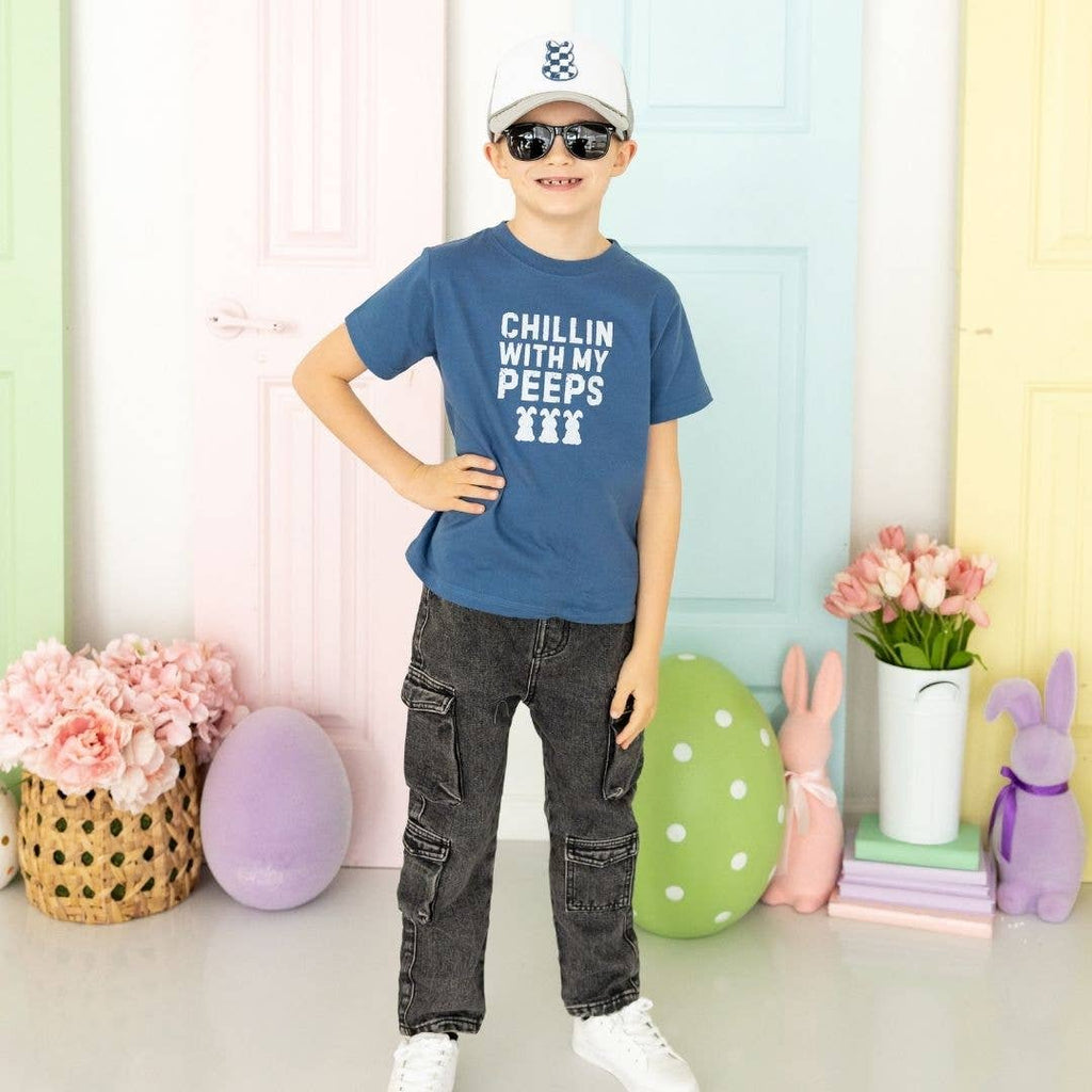 Sweet Wink: Chillin With My Peeps Easter Short Sleeve T-Shirt - Kids
