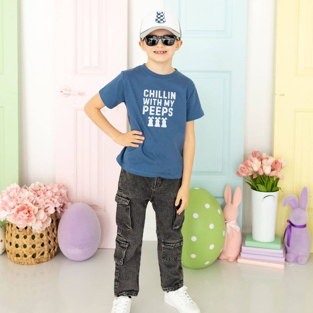 Sweet Wink: Chillin With My Peeps Easter Short Sleeve T-Shirt - Kids