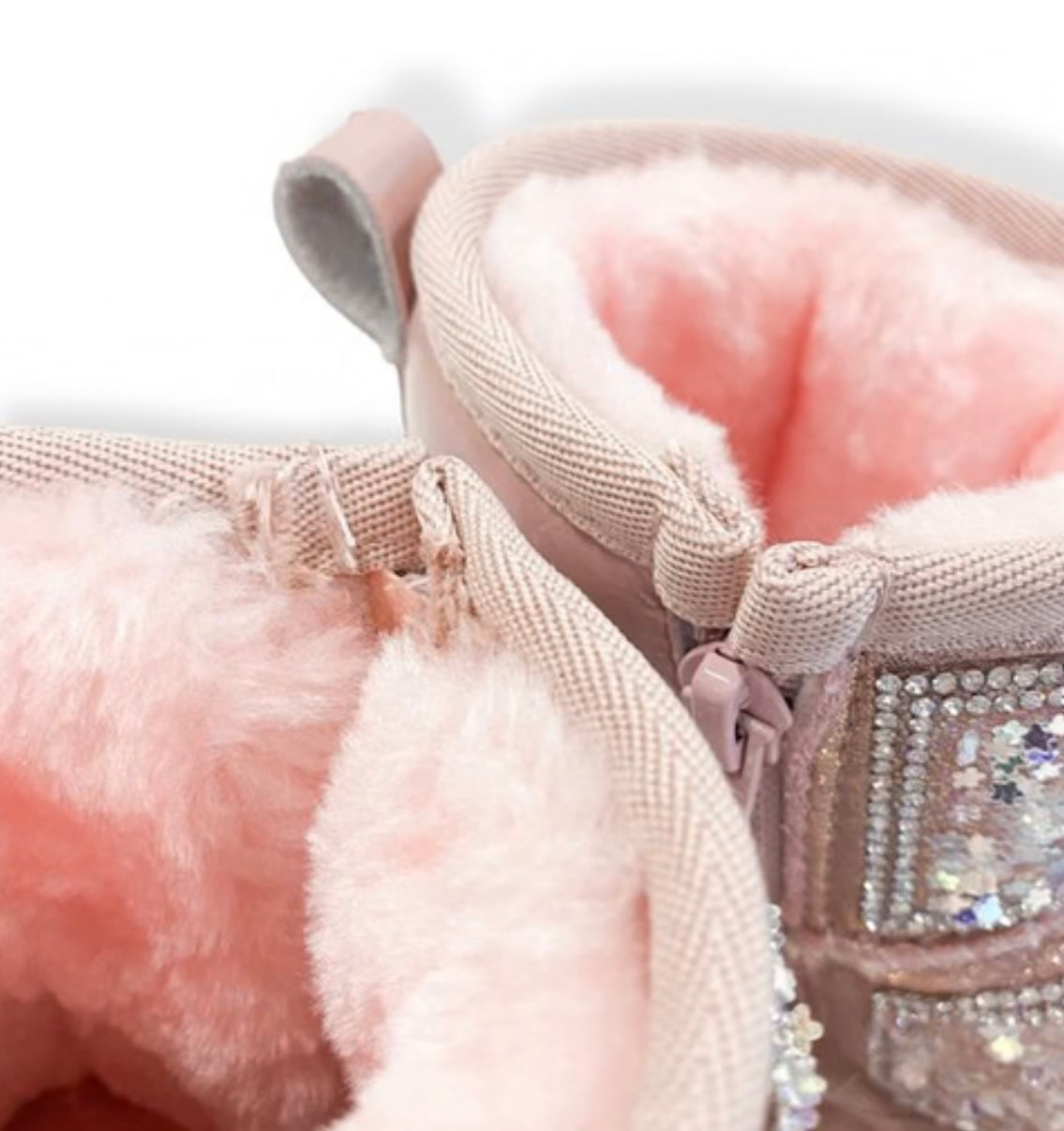 Doe A Dear Pink Mini Star Sequin Boots