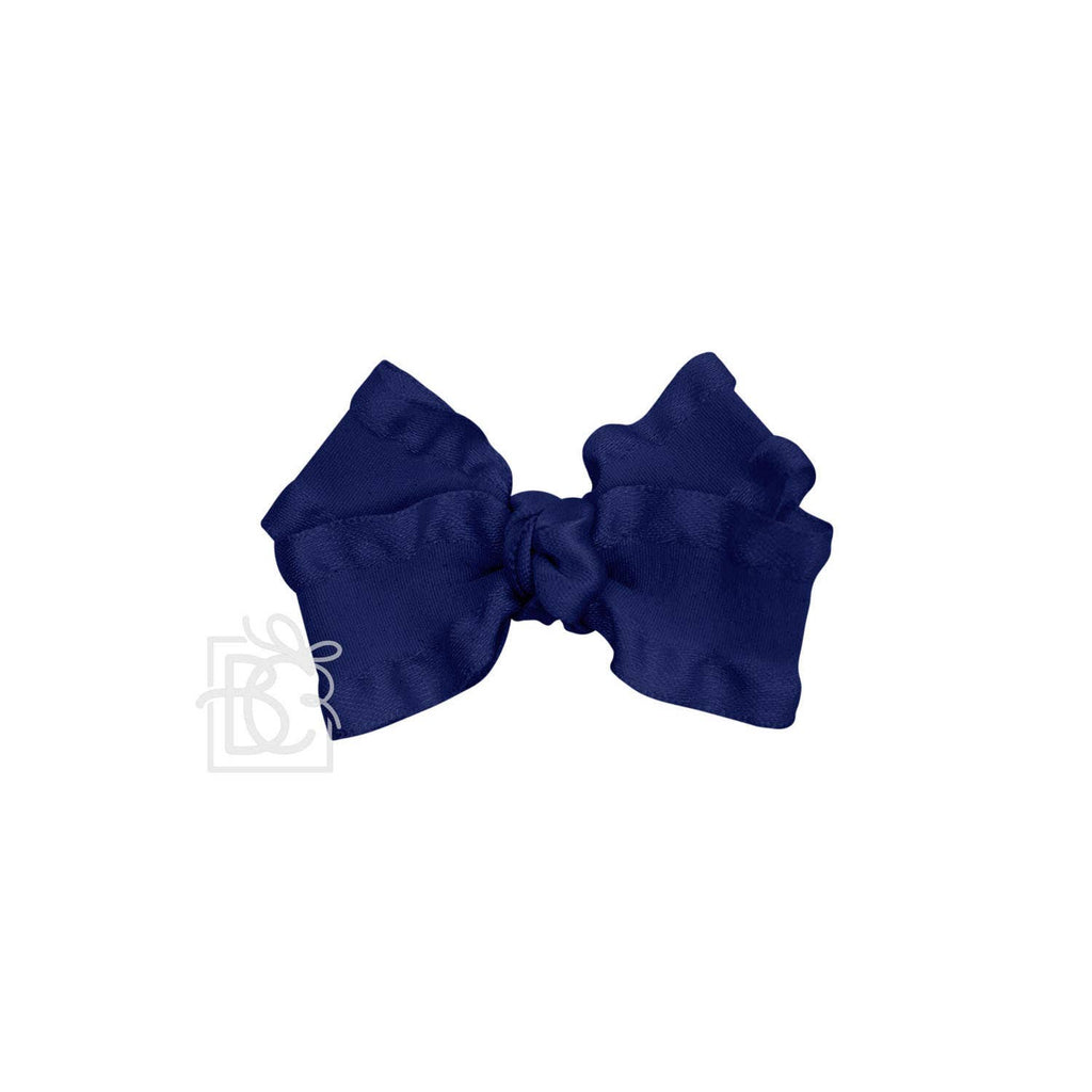 BEAUTIFUL CREATIONS: DOUBLE RUFFLE BOW ON CLIP