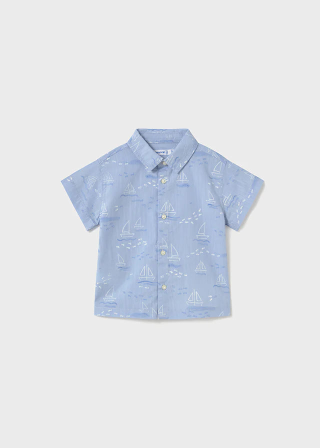 MAYORAL: BOYS BLUE BOATS SHIRT