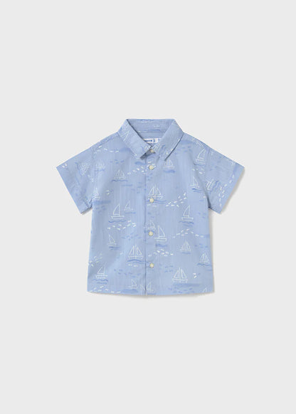 MAYORAL: BOYS BLUE BOATS SHIRT
