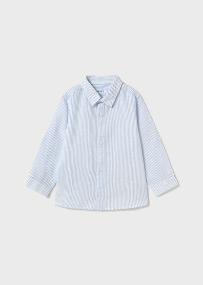 MAYORAL: BOYS STRIPED LONG SLEEVE BUTTON UP