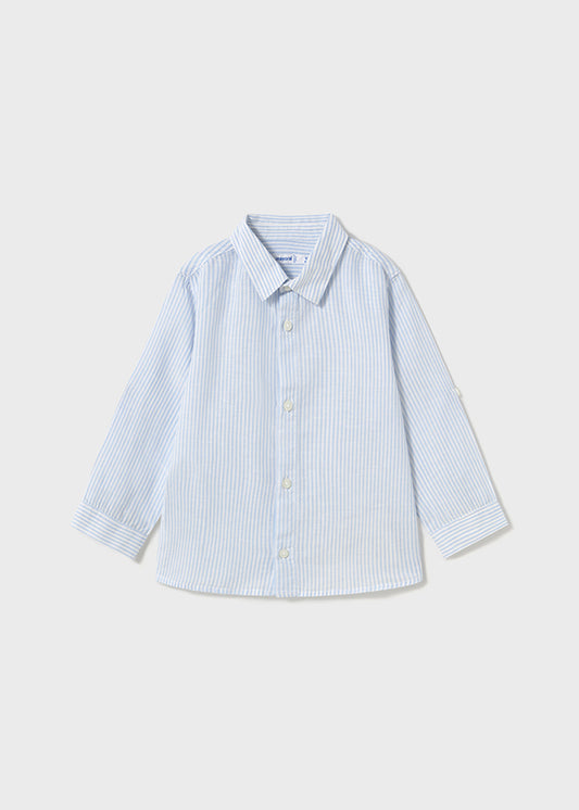 MAYORAL: BOYS STRIPED LONG SLEEVE BUTTON UP