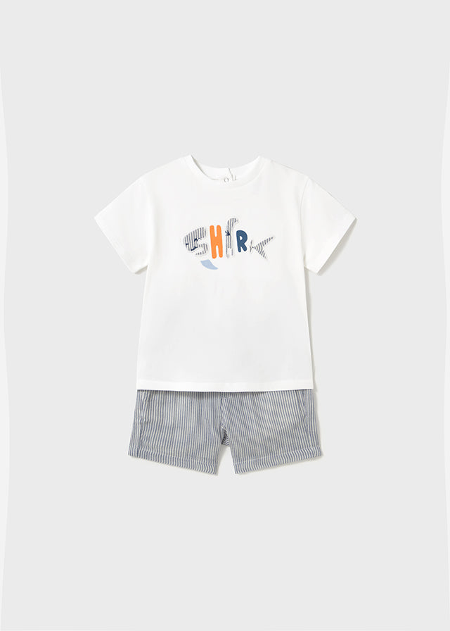 MAYORAL: BOY SHARK SHORTS SET