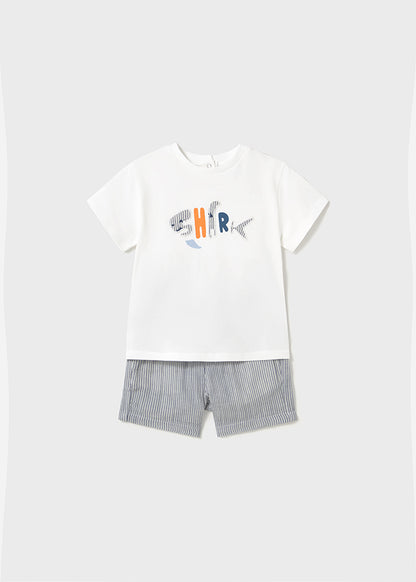 MAYORAL: BOY SHARK SHORTS SET