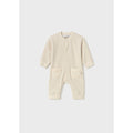 MAYORAL: NEWBORN LONG BUTTON FRONT ONESIE WITH BEAR DESIGN