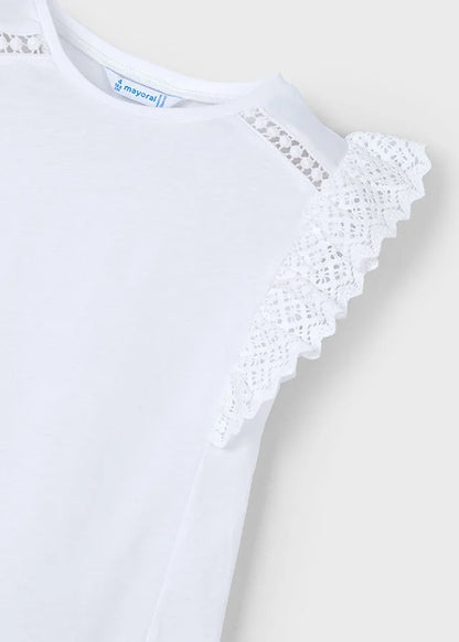 MAYORAL: WHITE GIRLS BLOUSE