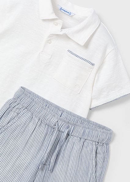 MAYORAL: BOYS BLUE STRIPED SHORT
