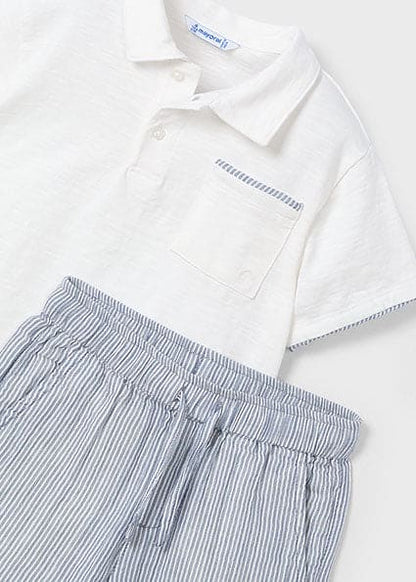 MAYORAL: BOYS BLUE STRIPED SHORT