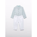 Abel & Lula Boys Pant & Mao Striped Shirt Set