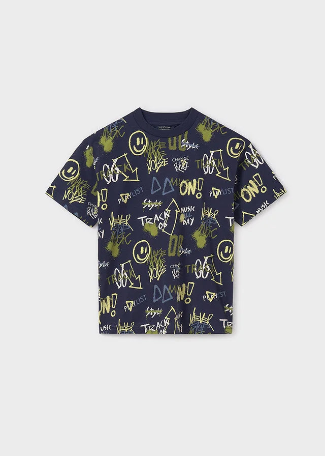 MAYORAL: BOYS SMILEY FACE T-SHIRT