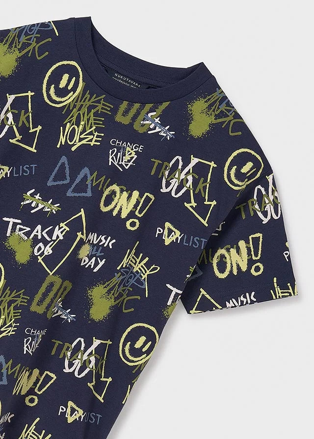 MAYORAL: BOYS SMILEY FACE T-SHIRT