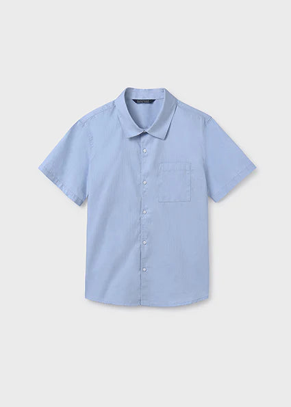 Mayoral: Blue Short Sleeve Button Up