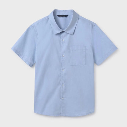 MAYORAL: BOYS S/S LT BLUE SHIRT