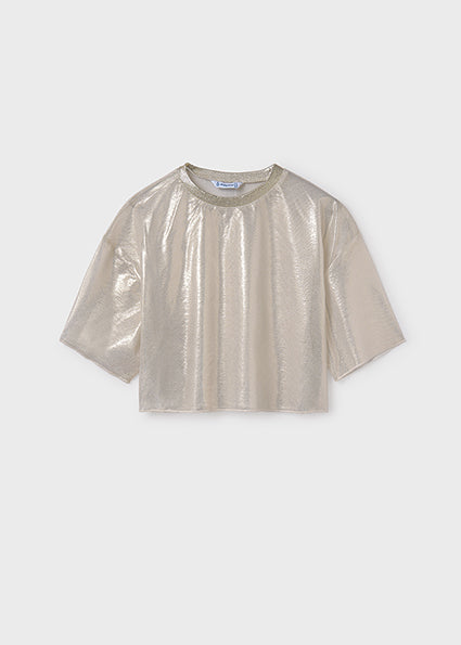 MAYORAL: GOLD SHIMMER TOP WITH CAMI SET