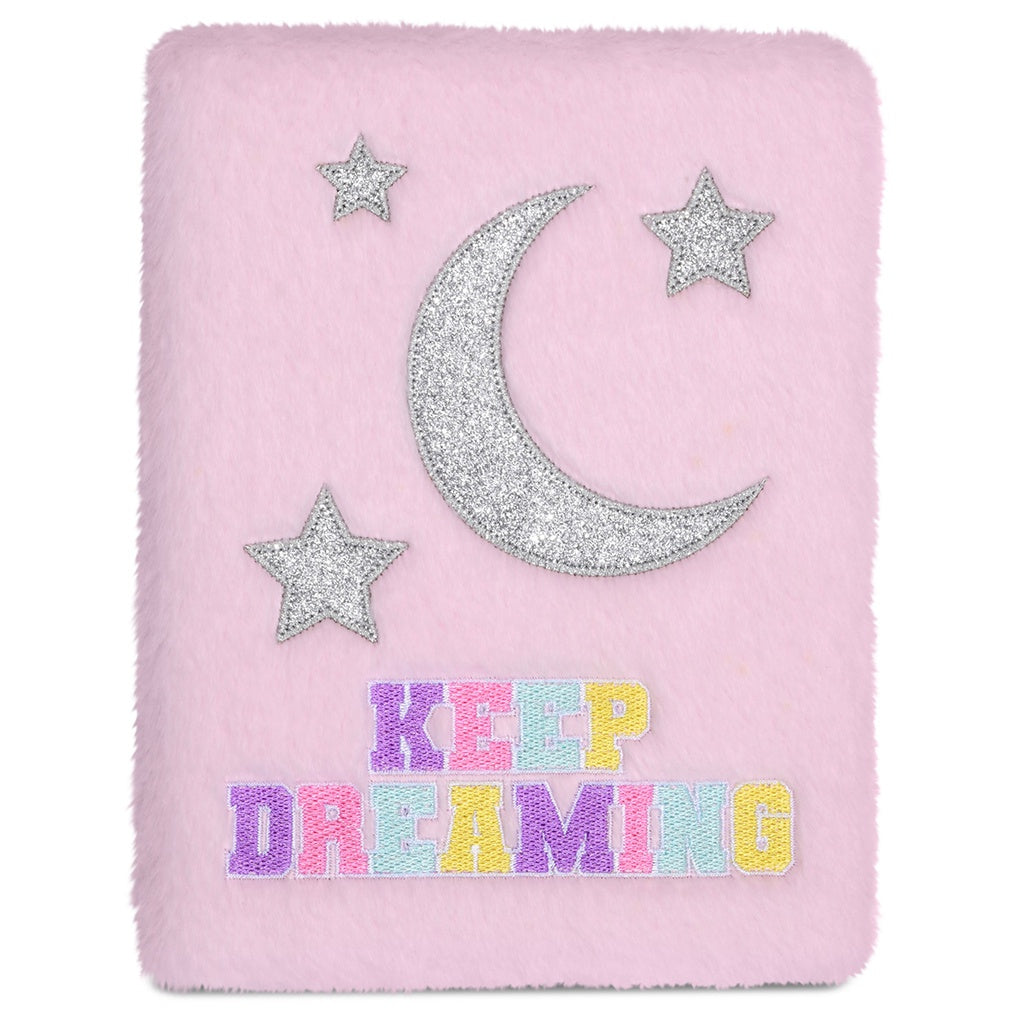 ISCREAM: Sleepover Stars Furry Lock & Key Journal