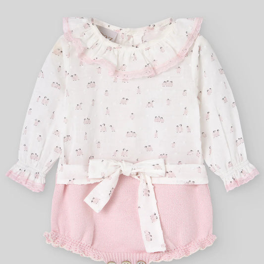 PAZ RODRIGUEZ : GIRLS KNIT ROMPER