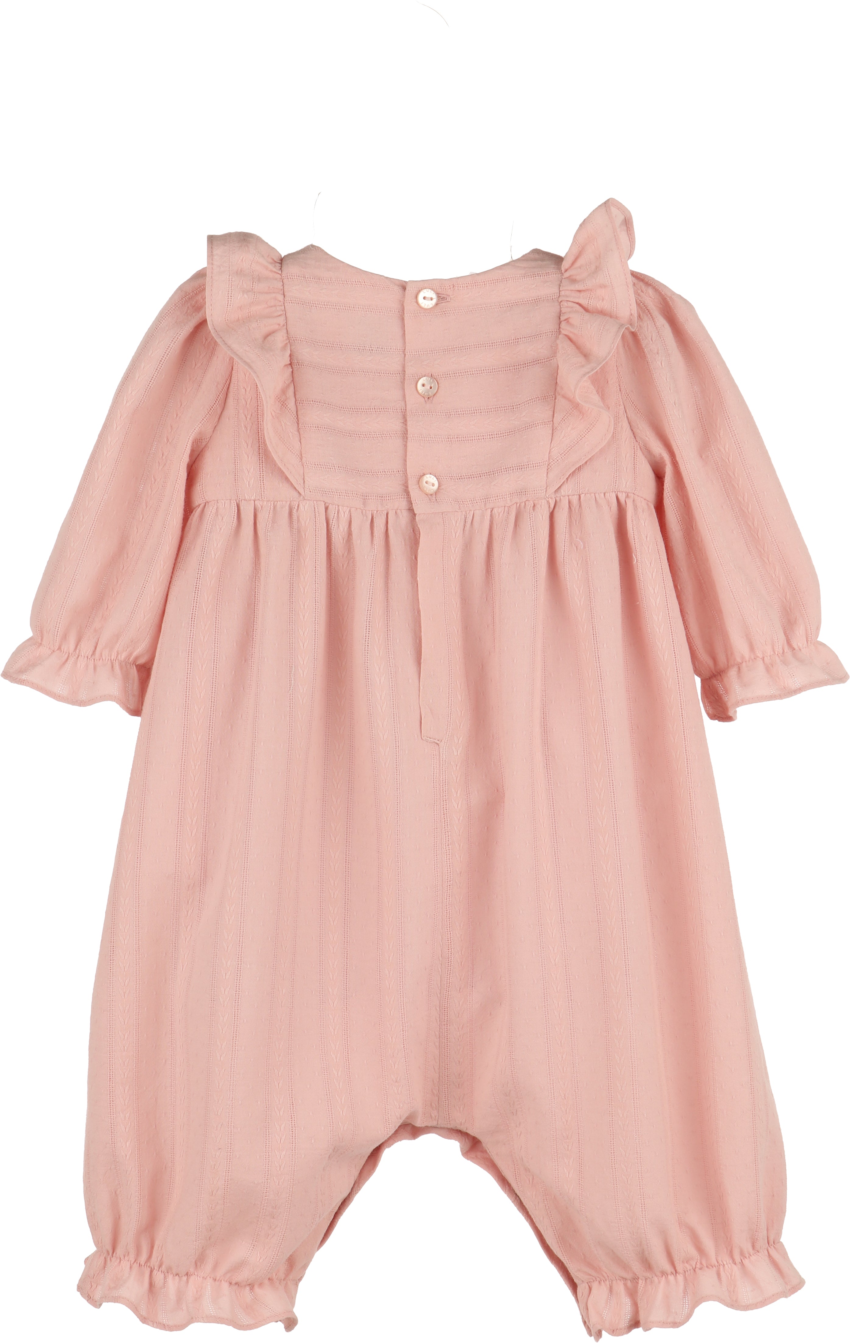Luli & Me: Rosy Cheeks Jacquard Overall