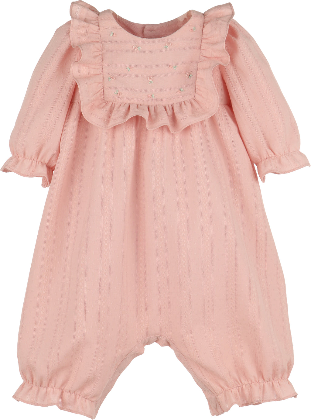 Luli & Me: Rosy Cheeks Jacquard Overall