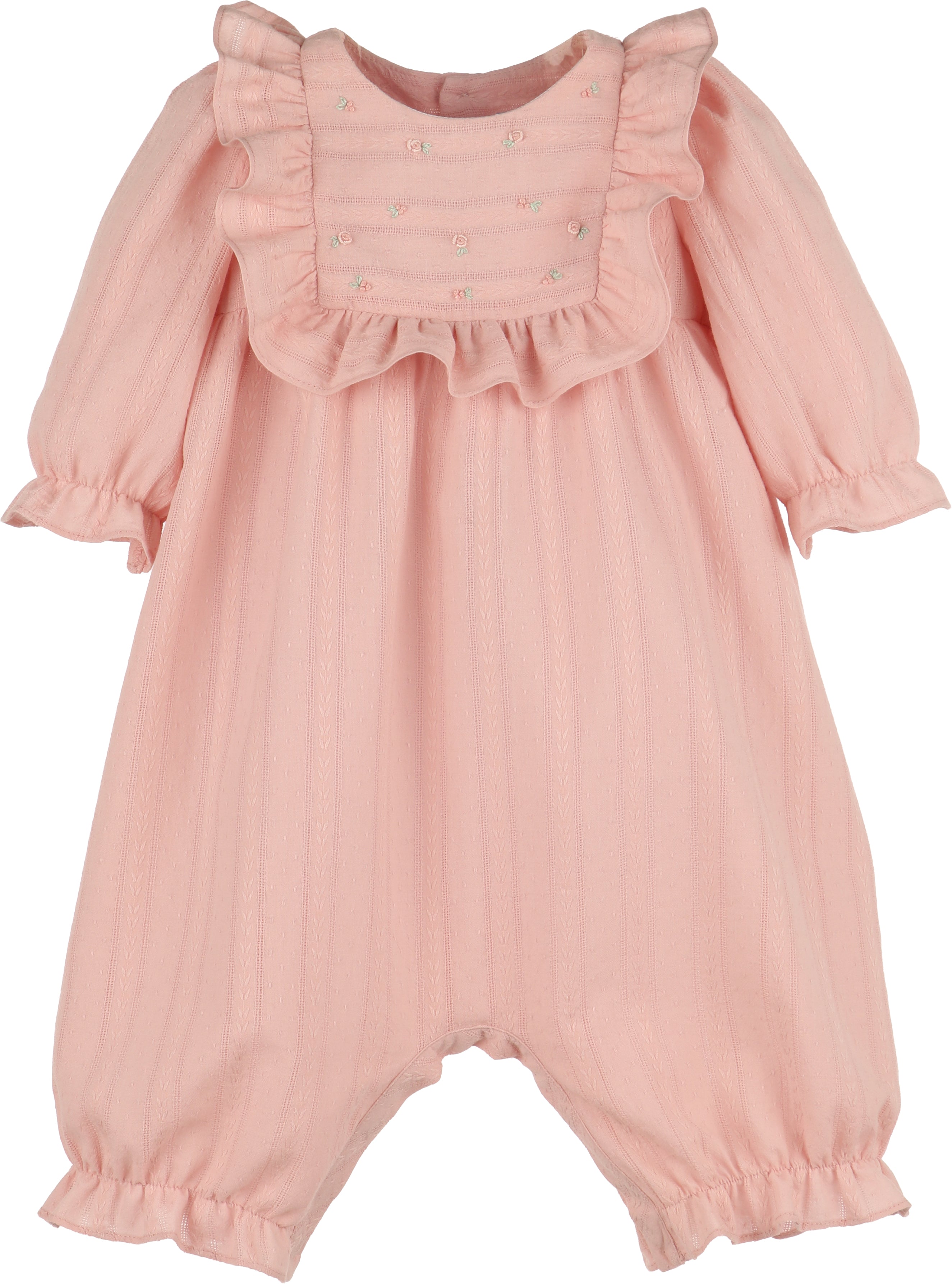 Luli & Me: Rosy Cheeks Jacquard Overall