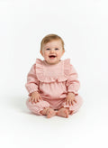 Luli & Me: Rosy Cheeks Jacquard Overall