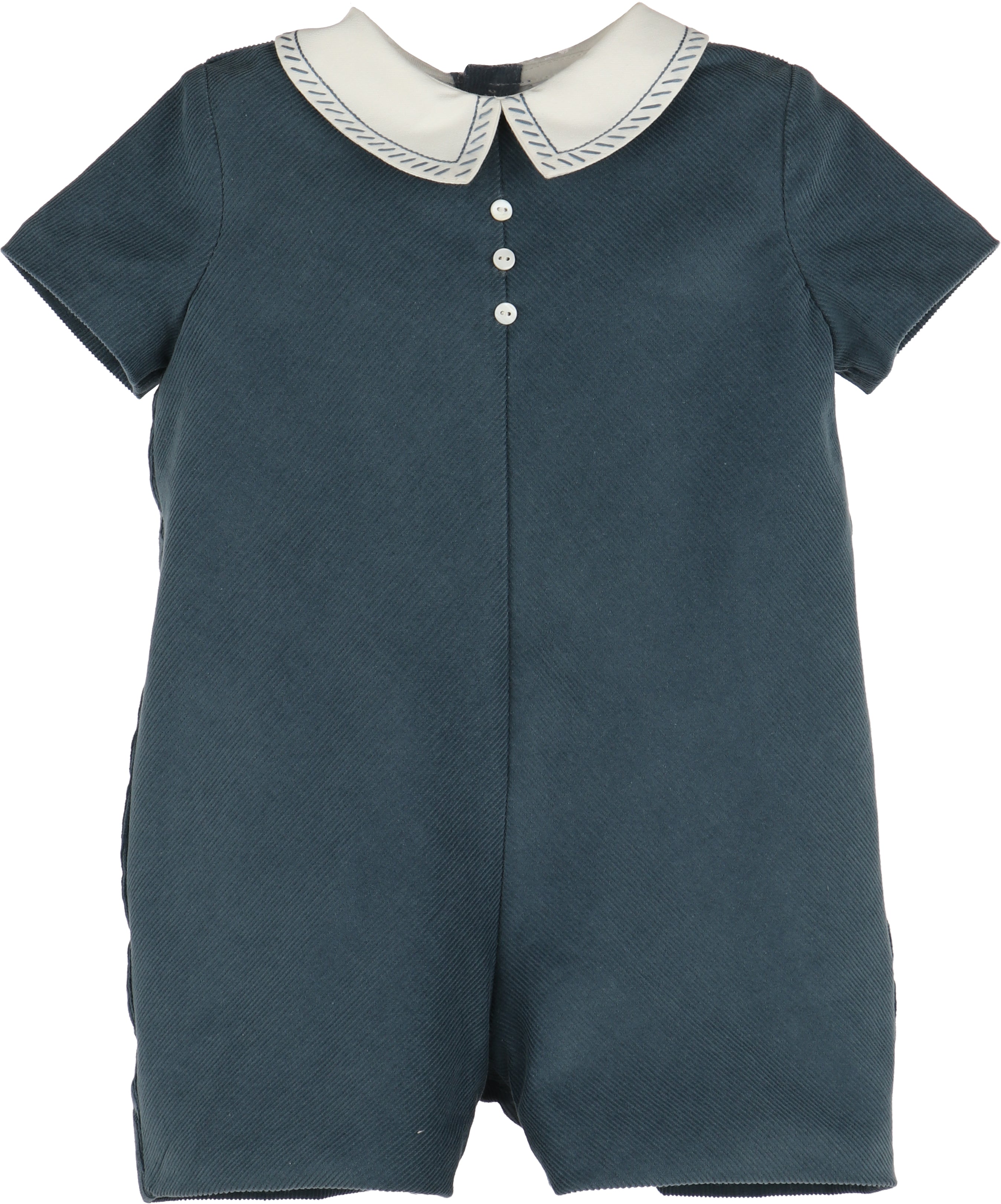 Luli & Me : Cozy Corduroy Boy Bubble - Blue