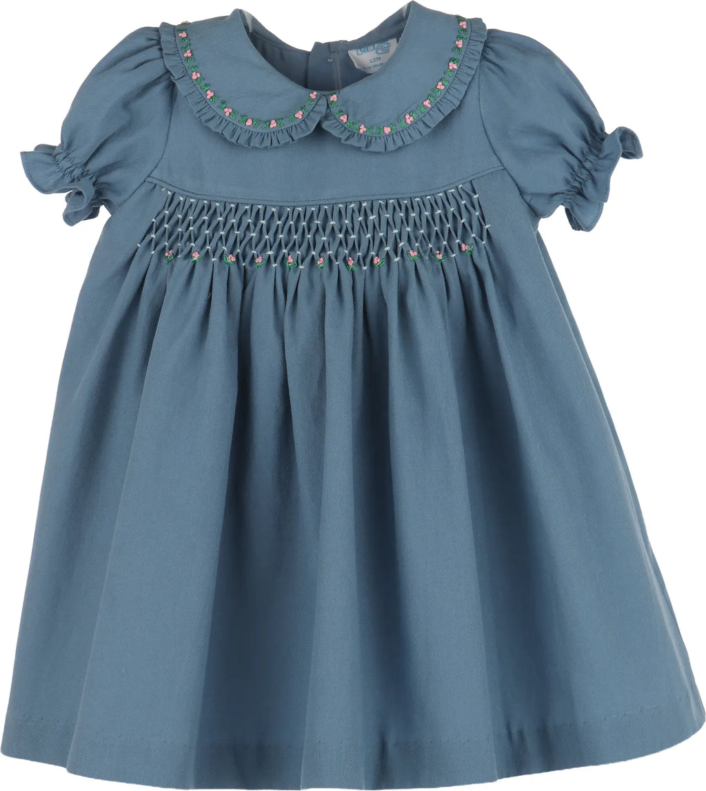 Luli & Me : Fall Garden Dress - Blue
