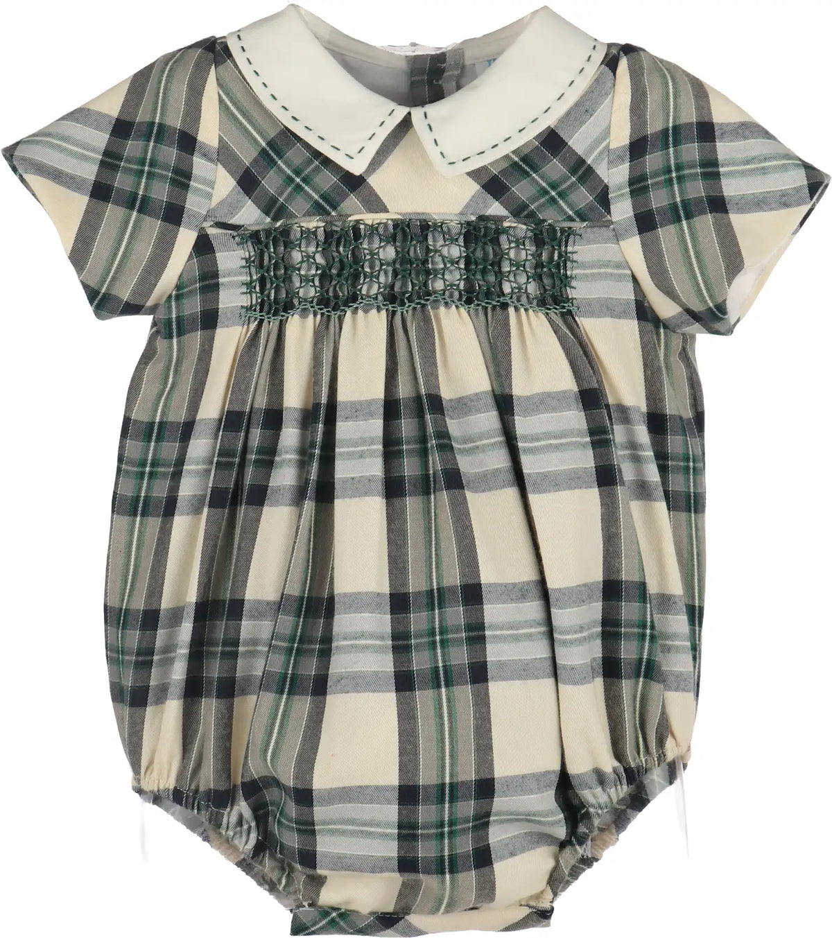 Luli & Me : Tea Time Smock Boy Bubble - Green