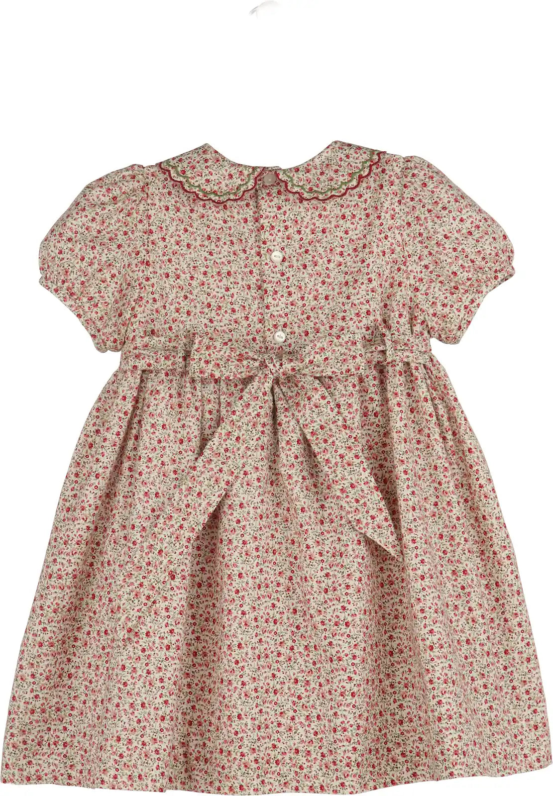 Luli & Me : Mulberry Floral Smock Dress - Red