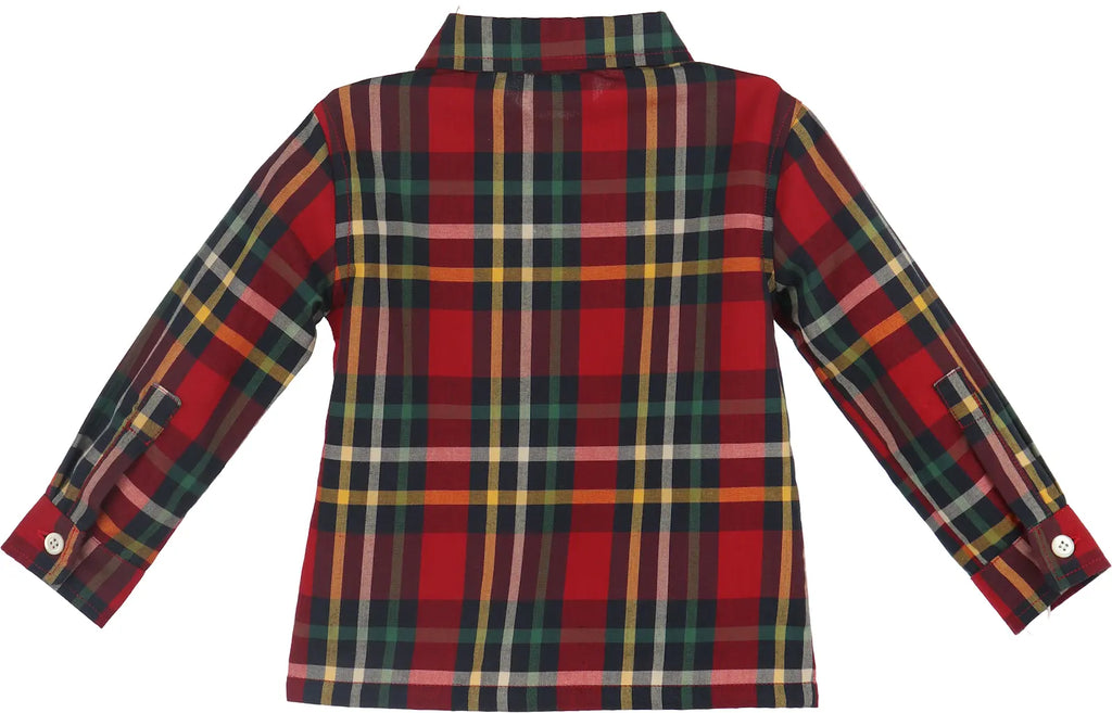 Luli & Me : Christmas Plaid Shirt - Red