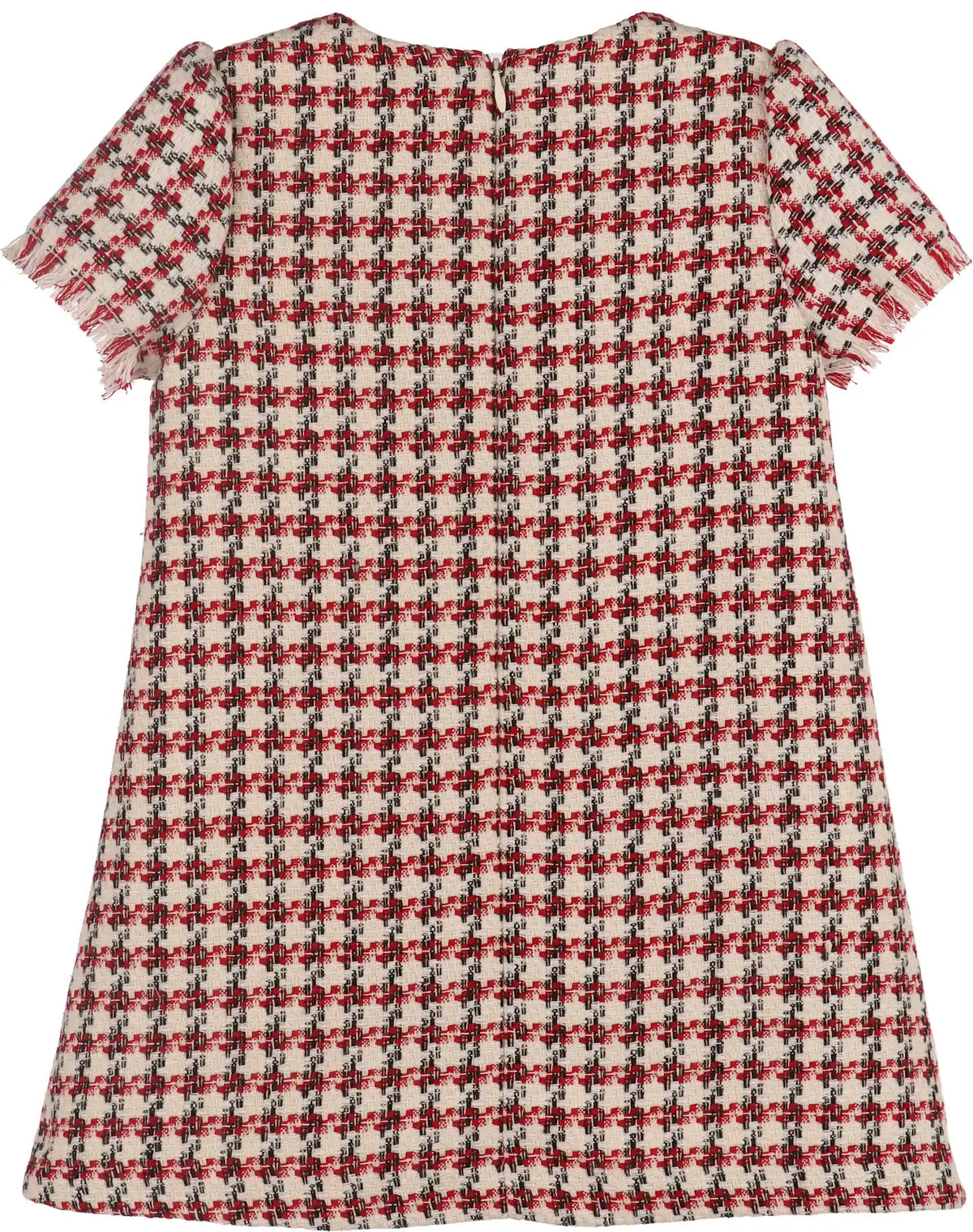 Luli & Me : Tweed A-Line Dress - Red