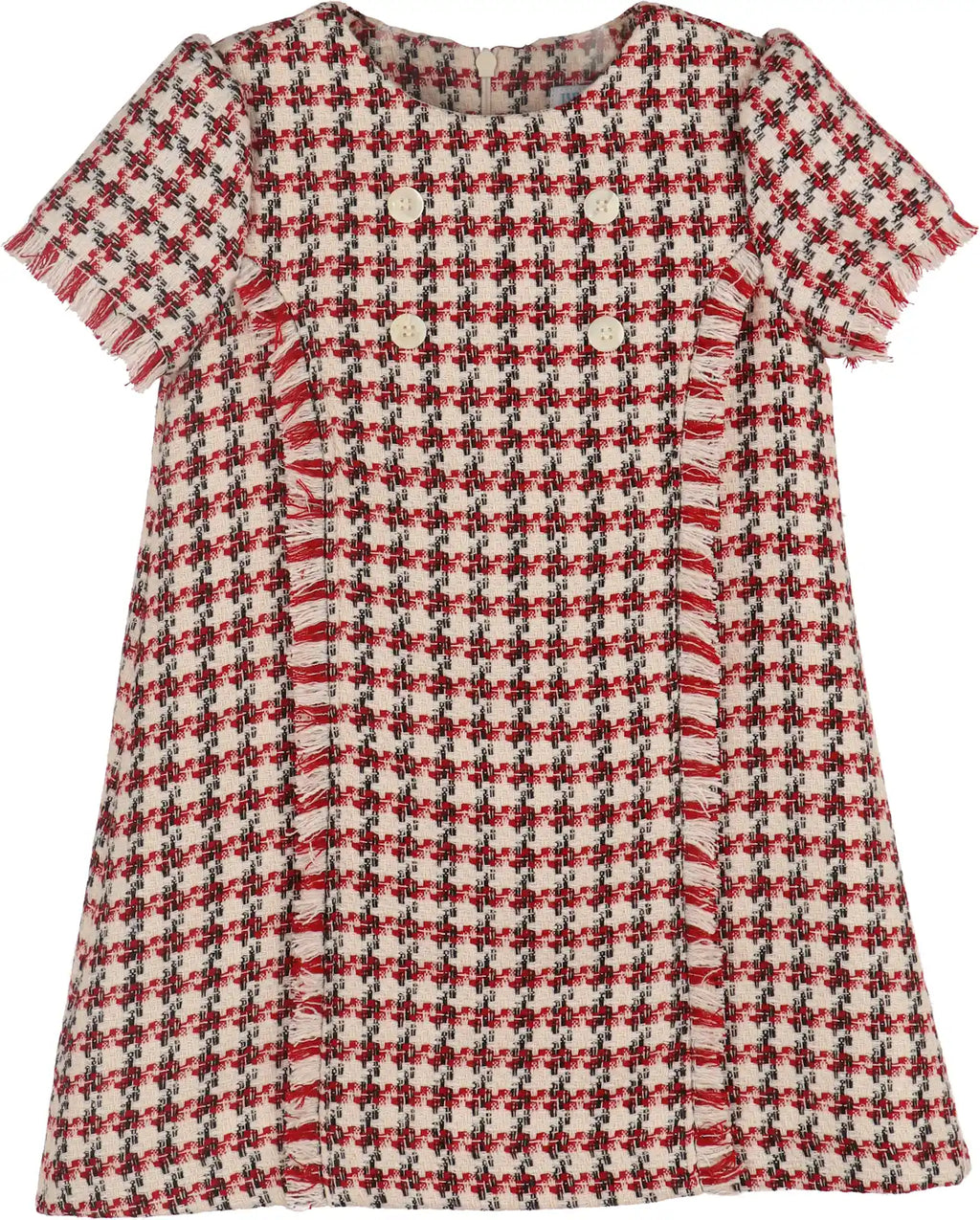 Luli & Me : Tweed A-Line Dress - Red