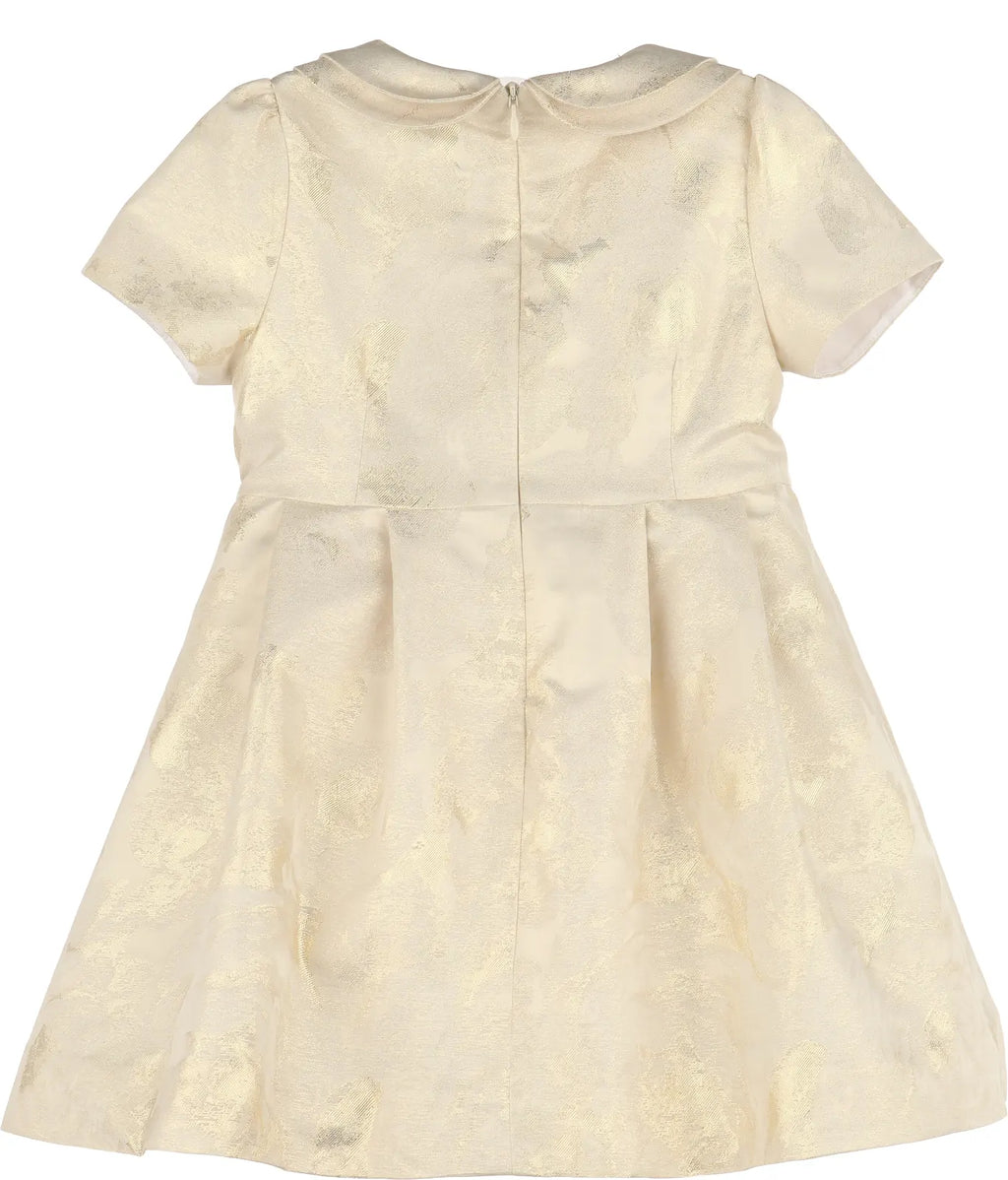 Luli & Me : Golden Flowers Dress - Gold