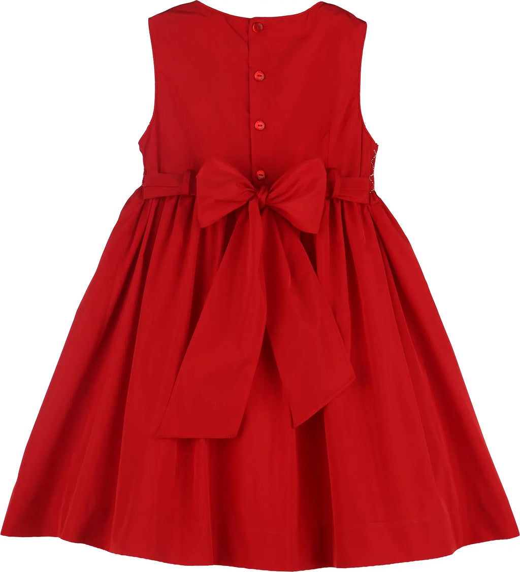 Luli & Me : Taffeta Bows Sleeveless Dress - Red