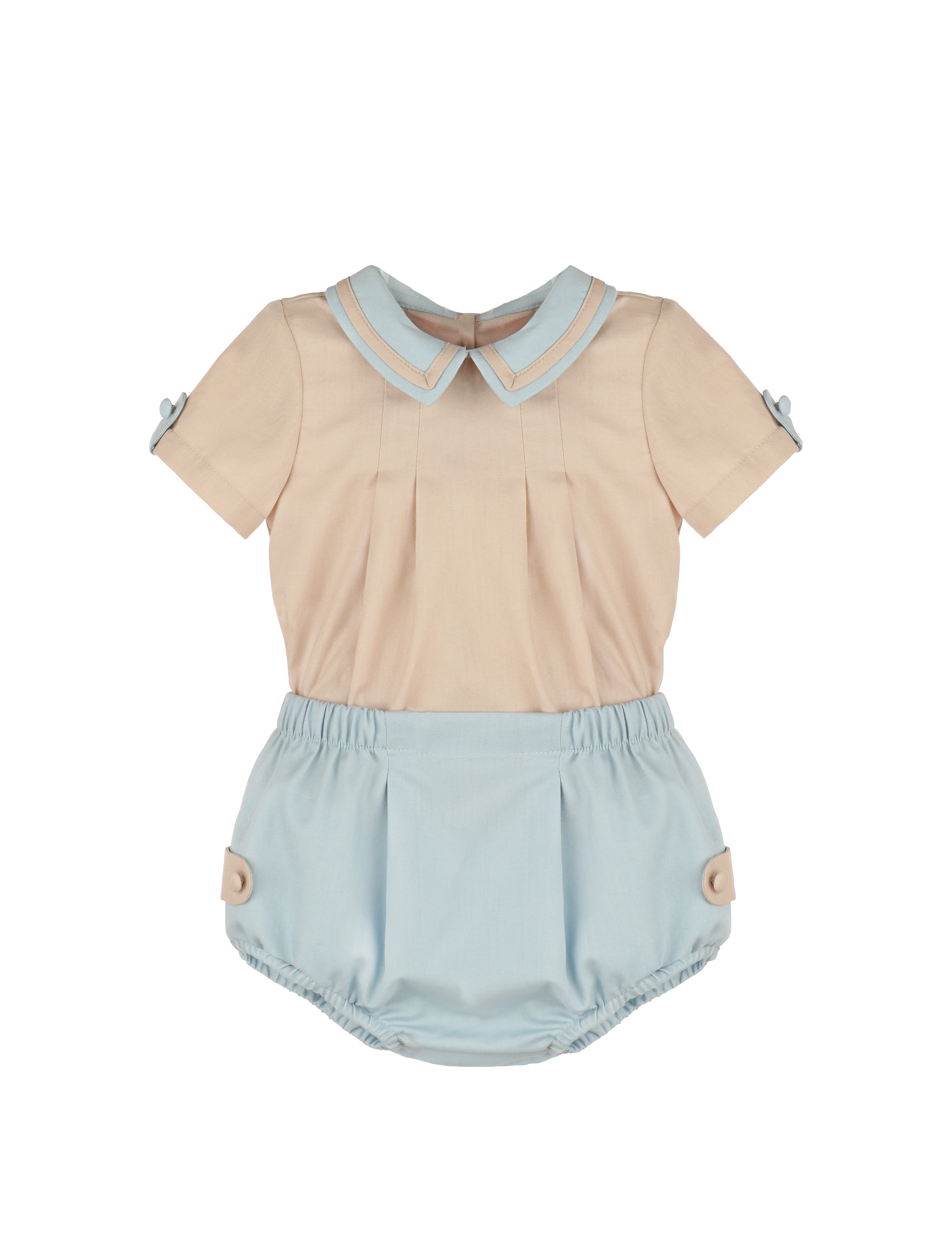 Sophie & Lucas: Oatmeal & Chambray Boy Set