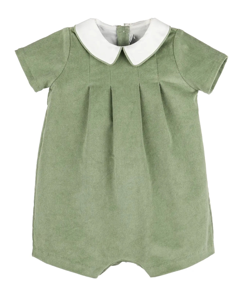 Sophie & Lucas : Heirloom Cord Boy Bubble - Green