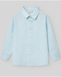 PAZ RODRIGUEZ: “FLOR” Boys Aqua Button Down Shirt