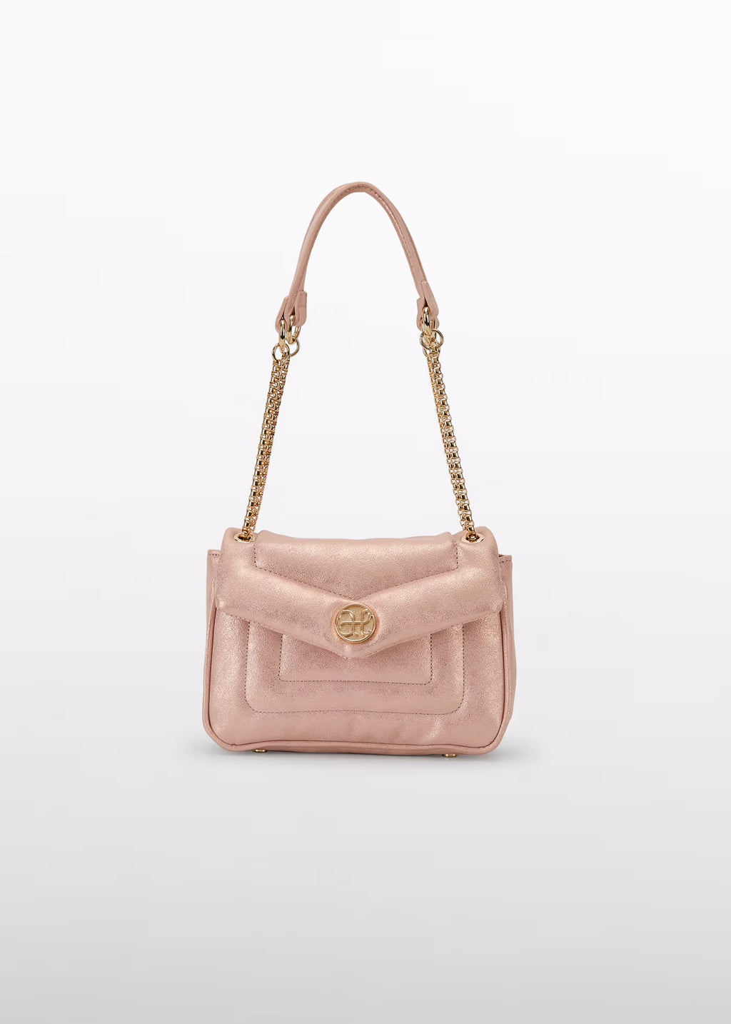 Abel & Lula Shimmer Quilted Handbag in Champagne and Old Rose